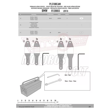 Oldaldoboz tartó cső BMW R 1200 GS (2013-2018) / GS Adventure (2014-2018) / BMW R 1250 GS (2019-2023) /R 1250 GS ADVENTURE (2019-2024) GIVI Trekker Outback dobozhoz