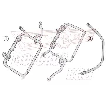   Oldaldoboz tartó cső BMW F 750 GS (2018-2019) (2020-2023) / BMW F 850 GS (2018-2019) (2020-2023)BMW F850 GS ADVENTURE (2019-2023) GIVI Trekker Outback dobozhoz