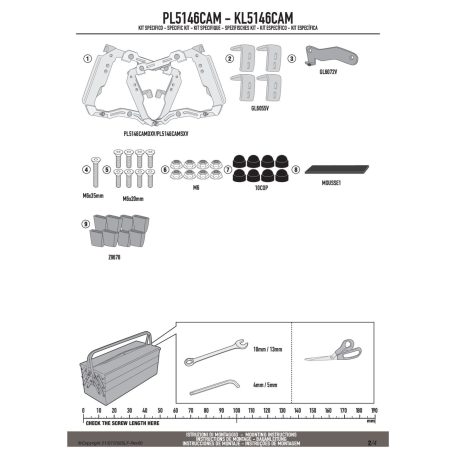 Oldaldoboz tartó cső BMW R 1300 GS Adventure (2025) GIVI Trekker Outback dobozhoz