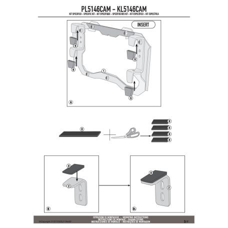 Oldaldoboz tartó cső BMW R 1300 GS Adventure (2025) GIVI Trekker Outback dobozhoz