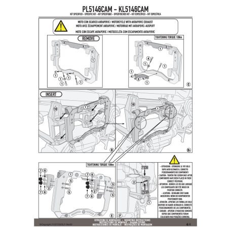 Oldaldoboz tartó cső BMW R 1300 GS Adventure (2025) GIVI Trekker Outback dobozhoz