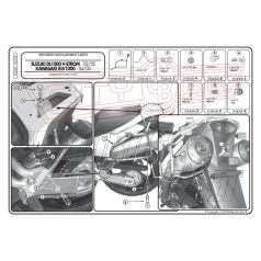  Oldaldoboz tartó cső Kawasaki KLV 1000 (04-10) / Suzuki DL 1000 V-Strom (02-11) GIVI