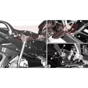   Oldaldoboz tartó cső Suzuki GSF 650 Bandit / GSF 650 Bandit S K7-K8 (07-11) / Suzuki GSX 650F (08-14) / GSX 1250F (10-16) / Suzuki GSF 1250 Bandit / Bandit S (07-11) GIVI