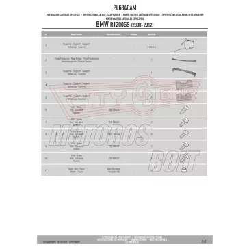   Oldaldoboz tartó cső BMW R 1200 GS Adventure (2006-2013) / BMW R 1200 GS (2004-2012) GIVI Trekker Outback dobozhoz