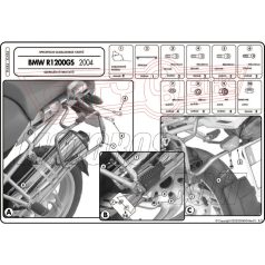 Oldaldoboz tartó cső BMW R 1200 GS (04-12) GIVI