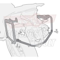   Oldaldoboz tartó cső KTM 1050 Adventure (2015-2016) / 1090 Adventure (2017-2018) / KTM 1190 Adventure / Adventure R (2013-2016) GIVI Trekker Outback dobozhoz