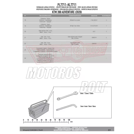 Oldaldoboz tartó cső KTM 390 Adventure (2020-2024) GIVI