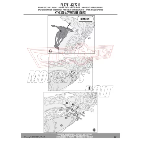 Oldaldoboz tartó cső KTM 390 Adventure (2020-2024) GIVI