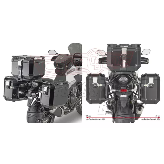 Oldaldoboz tartó cső HONDA CB 500 X (2019-2023)/ NX 500 (2024) GIVI Trekker Outback dobozhoz Oldaldoboz tartó cső HONDA CB 500 X (2019-2023)/ NX 500 (2024) GIVI Trekker Outback dobozhoz