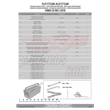   Oldaldoboz tartó cső HONDA CB 500 X (2019-2023)/ NX 500 (2024) GIVI Trekker Outback dobozhoz