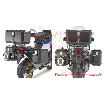   Oldaldoboz tartó cső HONDA CRF1100L Africa Twin (2020-2026) / HONDA CRF1100L Africa Twin Adventure Sports (2020-2026) GIVI Trekker Outback dobozhoz
