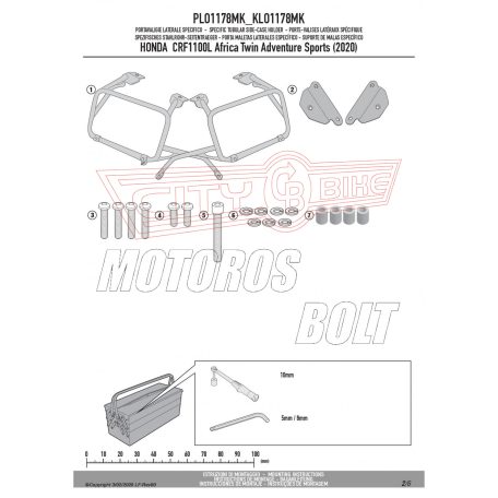Oldaldoboz tartó cső HONDA CRF1100L Africa Twin (2020-2024) / HONDA CRF1100L Africa Twin Adventure Sports (2020-2024) GIVI