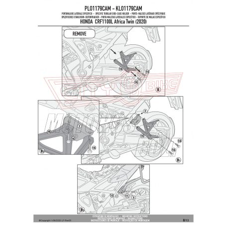 Oldaldoboz tartó cső HONDA CRF1100L Africa Twin (2020-2023) GIVI Trekker Outback dobozhoz