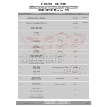   Oldaldoboz tartó cső HONDA CRF1100L Africa Twin (2020-2023) GIVI