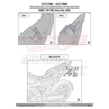 Oldaldoboz tartó cső HONDA CRF1100L Africa Twin (2020-2023) GIVI