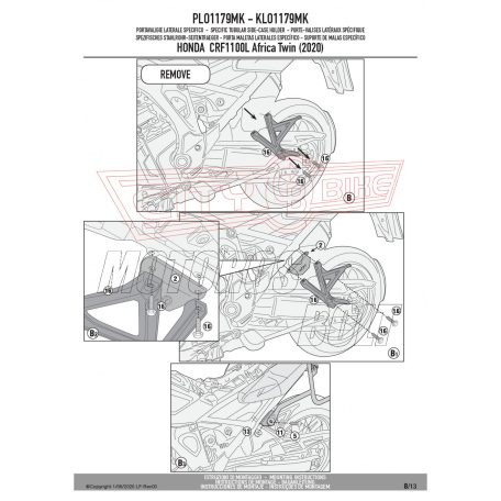Oldaldoboz tartó cső HONDA CRF1100L Africa Twin (2020-2023) GIVI