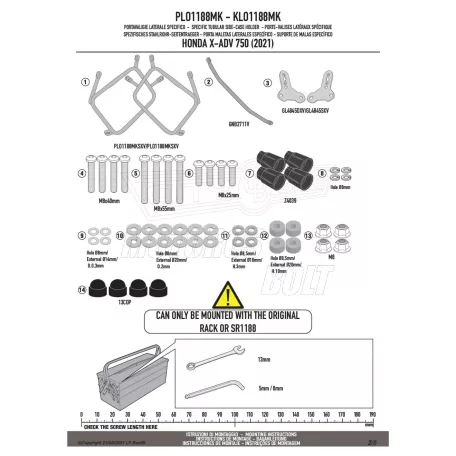 Oldaldoboz tartó cső HONDA X-ADV 750 (2021-2025) GIVI