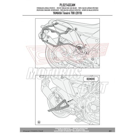 Oldaldoboz tartó cső YAMAHA Ténéré 700 (2019-2020) / YAMAHA Ténéré 700 (2021-2024) / YAMAHA Ténéré 700 World Raid (2022-2024) GIVI Trekker Outback dobozhoz