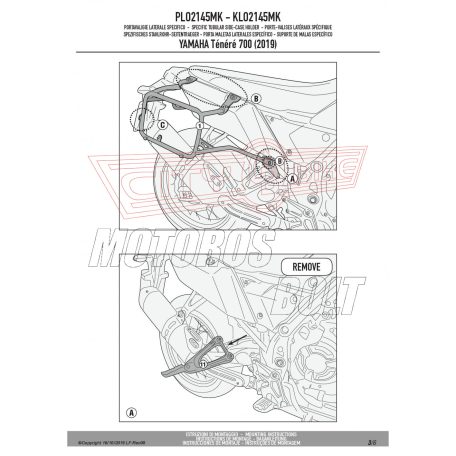 Oldaldoboz tartó cső YAMAHA Ténéré 700 (2019-2020) / YAMAHA Ténéré 700 (2021-2024) / YAMAHA Ténéré 700 World Raid (2022-2024) GIVI