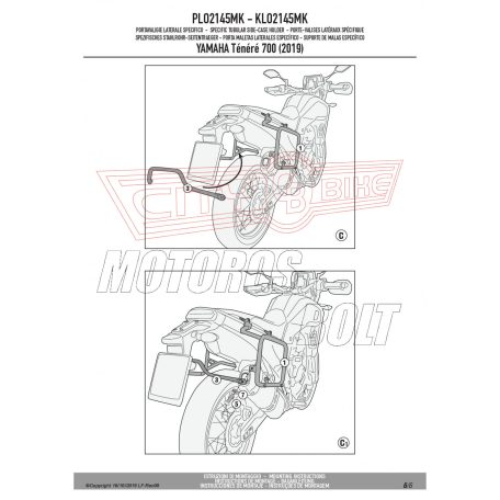 Oldaldoboz tartó cső YAMAHA Ténéré 700 (2019-2020) / YAMAHA Ténéré 700 (2021-2024) / YAMAHA Ténéré 700 World Raid (2022-2024) GIVI