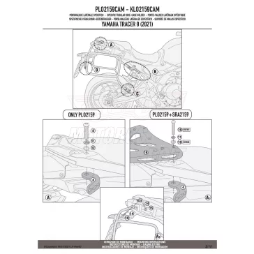   Oldaldoboz tartó cső YAMAHA TRACER 9 / TRACER 9 GT (2021-2024) GIVI Trekker Outback dobozhoz