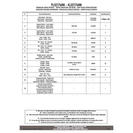 Oldaldoboz tartó cső YAMAHA Ténéré 700 (2025) GIVI