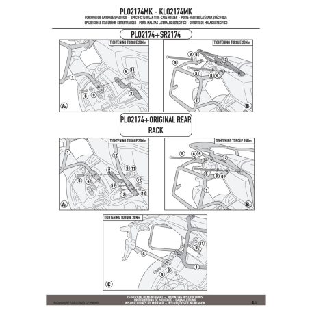 Oldaldoboz tartó cső YAMAHA Ténéré 700 (2025) GIVI