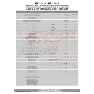   Oldaldoboz tartó cső SUZUKI V-Strom 1050 (2020-2026) / V-Strom 1050 XT (2020-2026) GIVI Trekker Outback dobozhoz