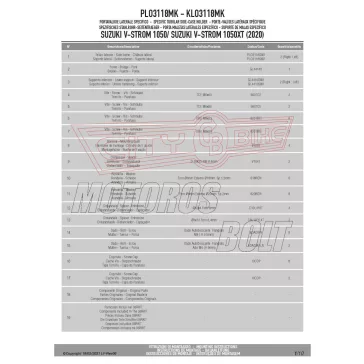   Oldaldoboz tartó cső SUZUKI V-Strom 1050 (2020-2026) / V-Strom 1050 XT (2020-2026) GIVI