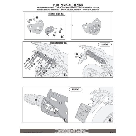 Oldaldoboz tartó cső SUZUKI GSX S1000 GX (2024-2025) GIVI
