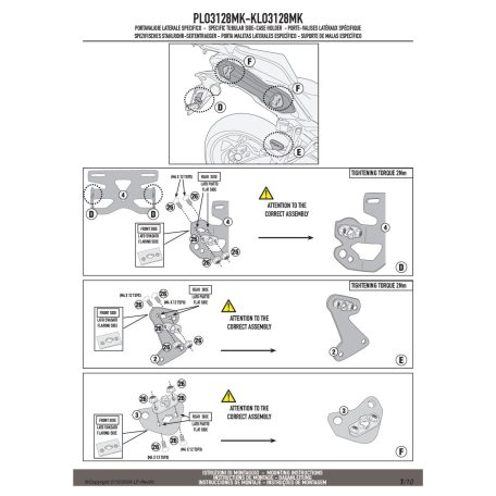 Oldaldoboz tartó cső SUZUKI GSX S1000 GX (2024-2025) GIVI