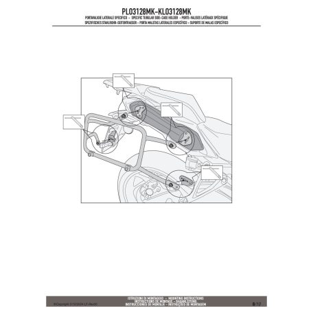 Oldaldoboz tartó cső SUZUKI GSX S1000 GX (2024-2025) GIVI