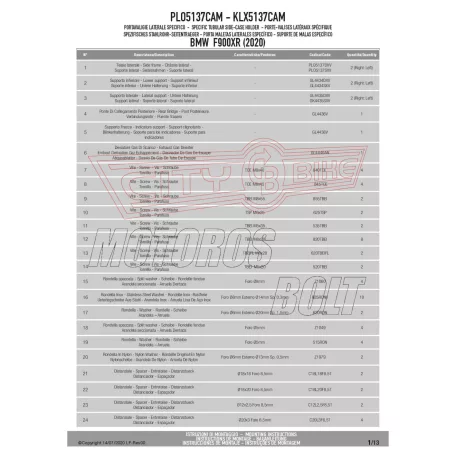 Oldaldoboz tartó cső BMW F 900 XR (2020-2025) GIVI Trekker Outback dobozhoz