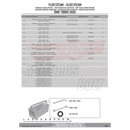 Oldaldoboz tartó cső BMW F 900 XR (2020-2025) GIVI Trekker Outback dobozhoz