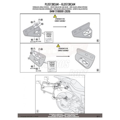 Oldaldoboz tartó cső BMW S1000 XR (2021-2024) GIVI Trekker Outback dobozhoz