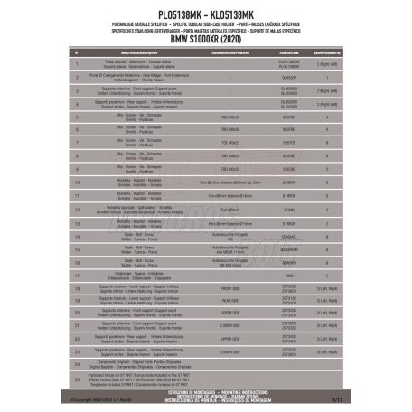 Oldaldoboz tartó cső BMW S 1000 XR (20 > 24) GIVI