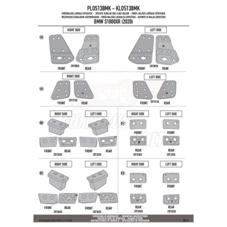 Oldaldoboz tartó cső BMW S 1000 XR (20 > 24) GIVI