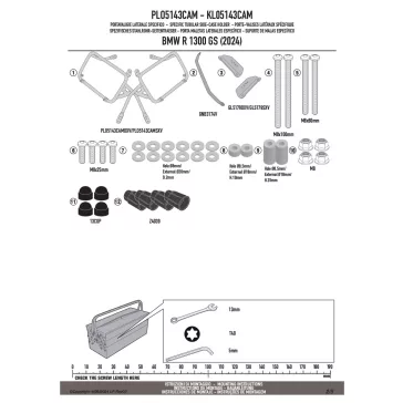 Oldaldoboz tartó cső BMW R 1300 GS (2024-2025) GIVI