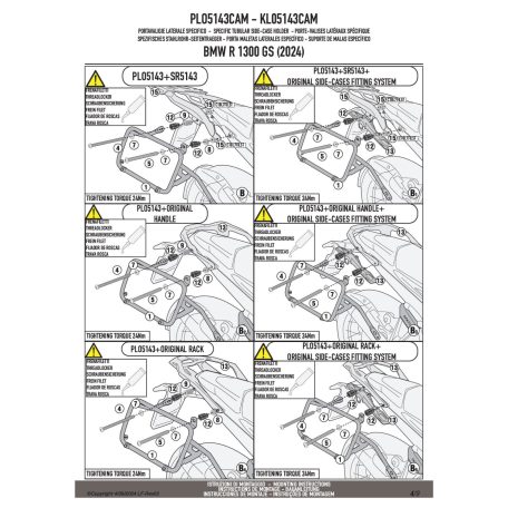 Oldaldoboz tartó cső BMW R 1300 GS (2024-2025) GIVI