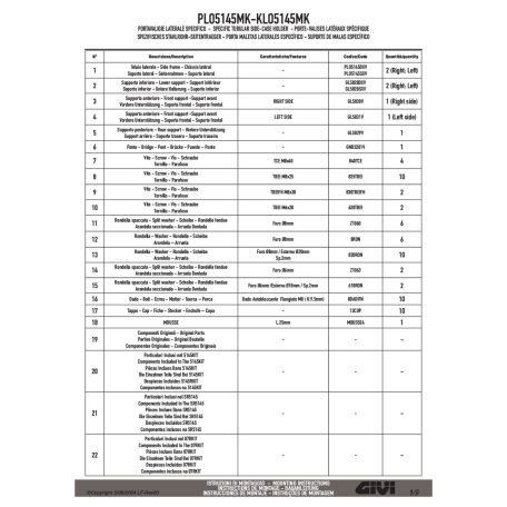 Oldaldoboz tartó cső BMW F 900 GS (2024-2025) GIVI