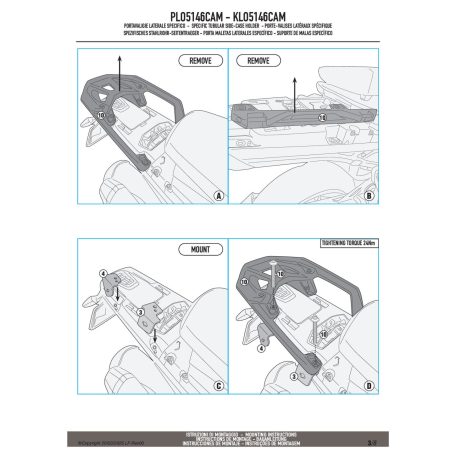 Oldaldoboz tartó cső BMW R 1300 GS Adventure (2025) GIVI Trekker Outback dobozhoz
