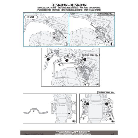 Oldaldoboz tartó cső BMW R 1300 GS Adventure (2025) GIVI Trekker Outback dobozhoz