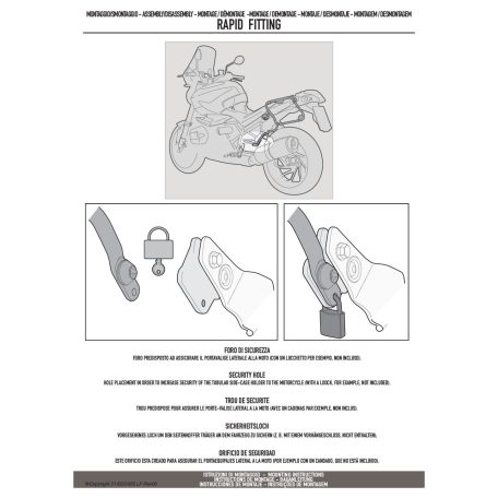 Oldaldoboz tartó cső BMW R 1300 GS Adventure (2025) GIVI Trekker Outback dobozhoz