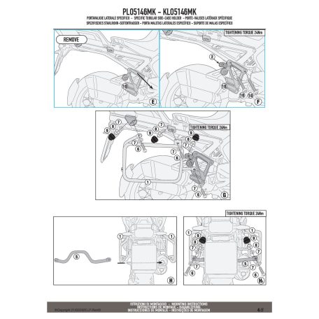 Oldaldoboz tartó cső BMW R 1300 GS Adventure (2025) GIVI