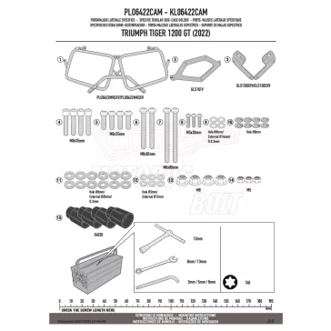   Oldaldoboz tartó cső TRIUMPH TIGER 1200 GT / GT PRO (2022-2026) GIVI Trekker Outback dobozhoz