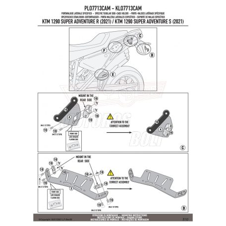 Oldaldoboz tartó cső KTM 1290 SUPER ADVENTURE R / S (2021-2025) GIVI Trekker Outback dobozhoz
