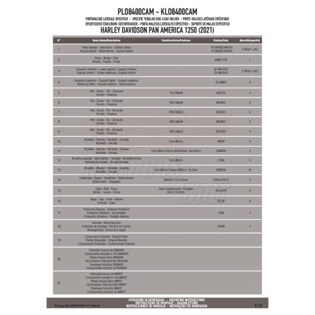 Oldaldoboz tartó cső GIVI PLO8400CAM Trekker Out