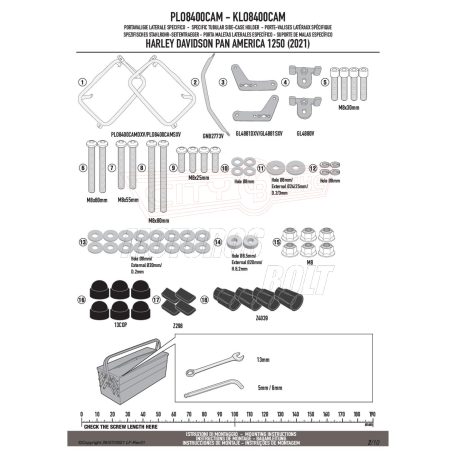 Oldaldoboz tartó cső GIVI PLO8400CAM Trekker Out