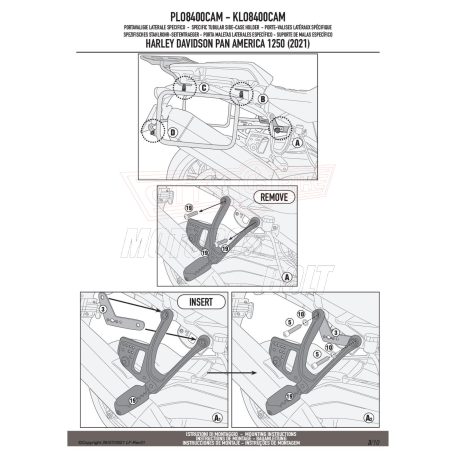 Oldaldoboz tartó cső GIVI PLO8400CAM Trekker Out
