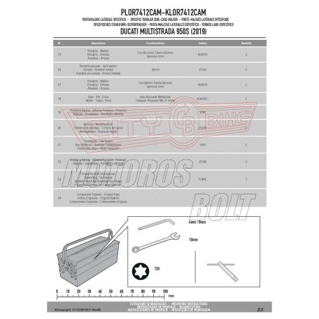 Oldaldoboz tartó cső DUCATI Multistrada 950 S (2019-2021) / DUCATI Multistrada Enduro 1260 (2019-2021) GIVI Trekker Outback dobozhoz